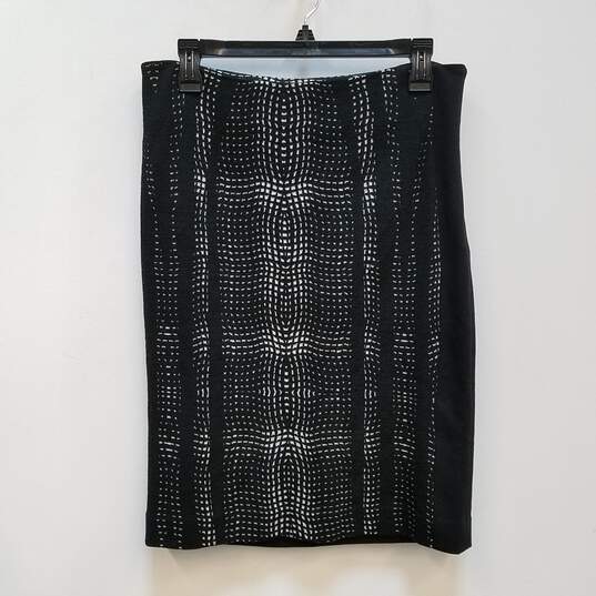 Womens Black Panel Marta Knee Length Straight & Pencil Skirt Size 10 image number 1