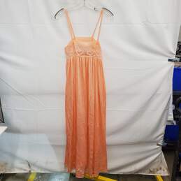 VTG Annique By Rosa Puleo WM's Peach Lace Chiffon Maxi Strap Dress Size SM alternative image