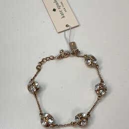 NWT Desginer Kate Spade Gold-Tone Marmalade Crystal Ball Chain Bracelet