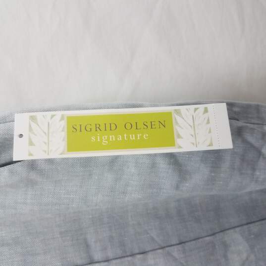 NWT Sigrid Olsen Signature Women's Casual Teal Dress Pants Size 10 image number 3