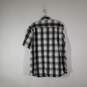 Mens Plaid Short Sleeve Chest Pockets Collared Button-Up Shirt Size XL image number 2