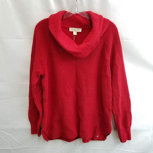 Michael Kors Women's Crimson Cowl Neck Knit Sweater Size L image number 1
