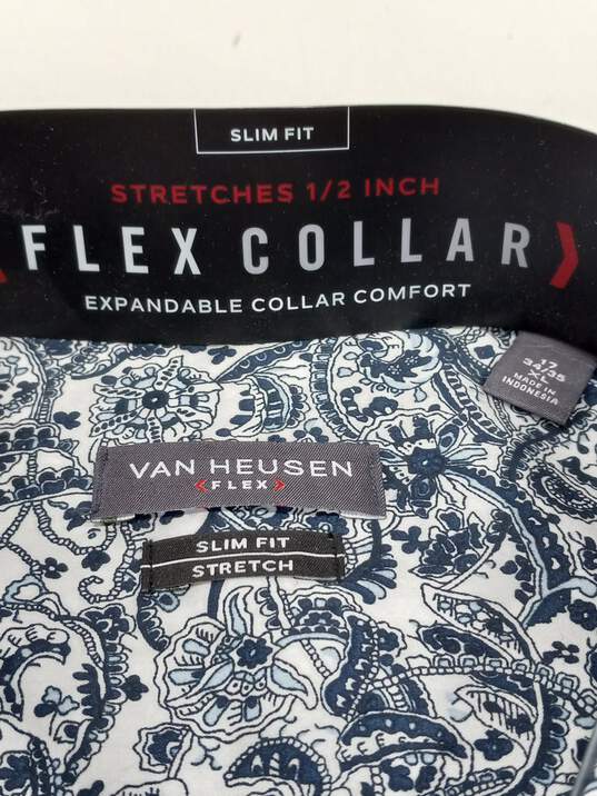 Van Heusen Flex Collar Slim Fit Dress Shirt Size 17 image number 4