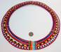 Artisan African Maasai Red Blue Yellow White & Black Large Collar Necklace image number 5