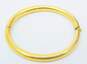 14K Gold Chunky Tube Hinged Oval Bangle Bracelet 13.7g image number 3