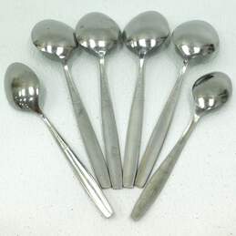 Edward Don & Co BALI Stainless Textured Flatware Set of 6 Spoons alternative image