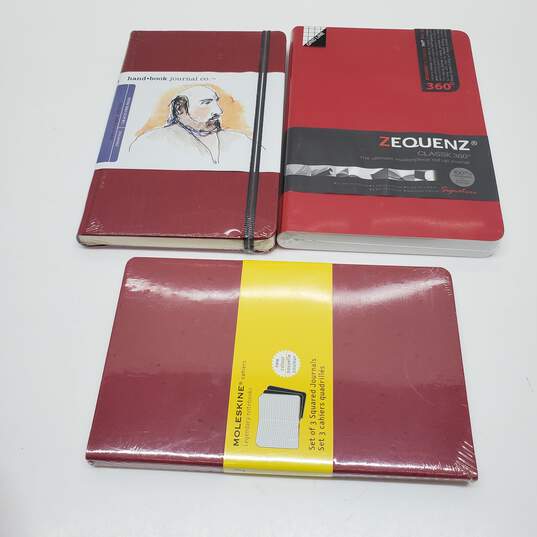 Lot of 3 Professional Notebooks - Moleskine Zequenz Handbook Journal Co. image number 1
