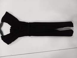 Pantsuit Solid Black Off Shoulder Style Jumpsuit Size 8 alternative image