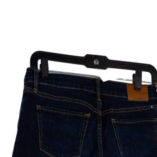 Womens Blue Dark Wash Denim Pockets Regular Fit Skinny Jeans Size 0/25 image number 4