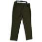 NWT Womens Green Flat Front Slash Pocket Straight Leg Ankle Pants Size 16 image number 2