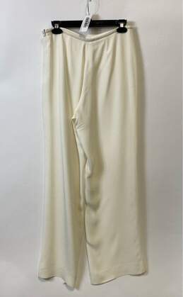 Armani Collezioni Womens White Flat Front Side Zipper Wide-Leg Pants Size 8 alternative image