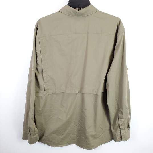 Carhartt Men Olive Green Relaxed Fit Button Up Shirt L image number 2