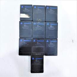 Lot of 10 PS2 8mb Memory Cards