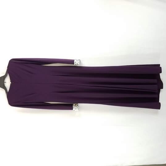 Vince Camuto Women Long Sleeve Dress Purple Size 4 S image number 2