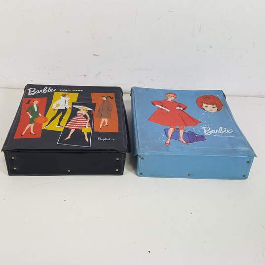 Barbie  Doll Carrying Storage Cases / Lot of 2 Vintage Vinyl Cases image number 8