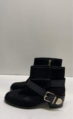 Vince Camuto Leather Romeo Buckle Ankle Booties Black 9.5
