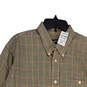 NWT Mens Yellow Gingham Long Sleeve Collared Button-Up Shirt Size Large image number 3