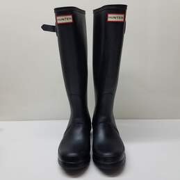Hunter Black Tall Women's Rubber Rain Boots Size 6 alternative image