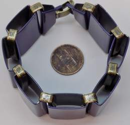 Designer J.Crew Navy Jumbo Panel Bracelet alternative image