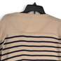 NWT Womens Pink Striped Round Neck Long Sleeve Pullover Sweater Size XL image number 4