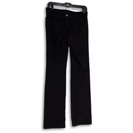 NWT Womens Black Flat Front Elastic Waist Pull-On Yoga Pants Size Medium alternative image