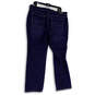 NWT Womens Blue Medium Wash Mid Rise Denim Straight Leg Jeans Size 16 Short image number 3