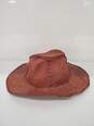 Women Handmade Brown Leather Hat used (unbranded) image number 2