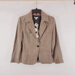 Joseph A Women Beige Blazer Suit Jacket 4 NWT