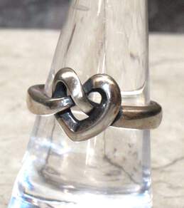 James Avery Sterling Silver Heart Knot Ring Size 8 - 6.1g alternative image
