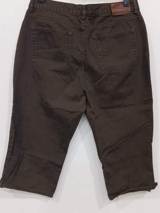 Lauren Jeans Women's Brown Denim Capri Pants Size 10P image number 2