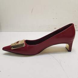 COACH Lawrence Rouge Red Gold Plate Pump Heels Shoes Size 7 B alternative image