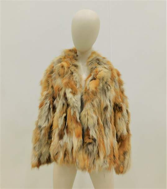 Vintage Patchwork Style Fox Fur Women's Coat image number 1