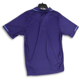 Mens Blue Spread Collar Short Sleeve Performance Golf Polo Shirt Size Large alternative image