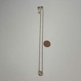 Designer Coach Gold-Tone Link Chain Cubic Zirconia Stone Pendant Necklace alternative image