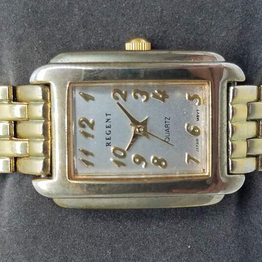 Regent Gold Tone Vintage Tank Watch image number 1