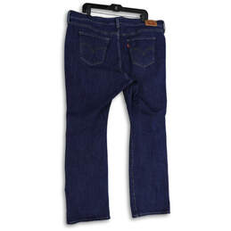 Womens Blue Denim Medium Wash 5-Pocket Design Bootcut Leg Jeans Size 20W alternative image