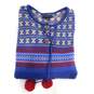 Oscar De La Renta 100% Virgin Wool Blue Sweater Girl's Youth Dress Size 14Y image number 12