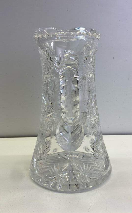 Vintage Cut Glass American Brilliant Beverage Pitcher Crystal Tableware image number 2