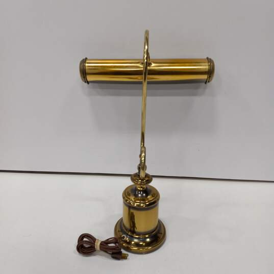 Vintage Brass Library Desk Lamp image number 3