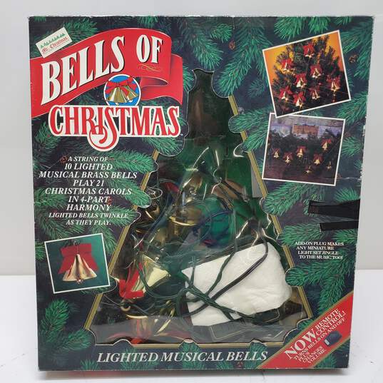 Mr. Christmas Bells of Christmas 10 Lighted Musical Brass Bells Untested image number 1