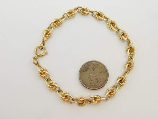 14K Yellow Gold Fancy Link Chain Bracelet 14.5g image number 6