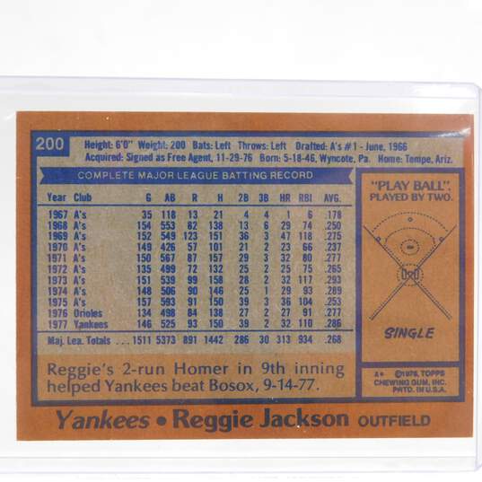 1978 HOF Reggie Jackson Topps All-Star NY Yankees image number 2