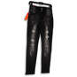 NWT Womens Black Denim Dark Wash Pockets Distressed Skinny Leg Jeans Size 8 image number 1