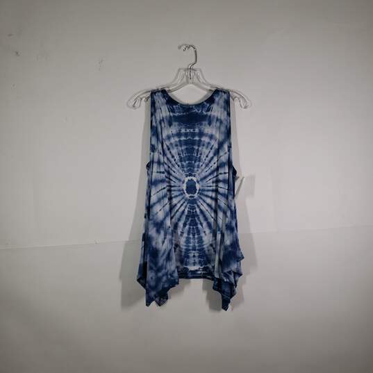 NWT Womens Tie-Dye Round Neck Sleeveless Pullover Tank Top Size 54 image number 2