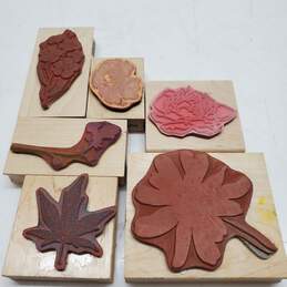 Lot of Floral Rubber Stamps