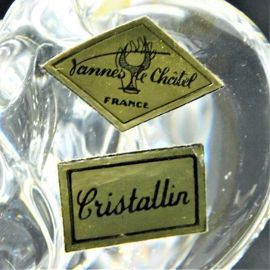 Vannes Le Chatel Art Glass ELEPHANT Crystal Trinket Dish ~ Made in France image number 2