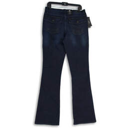 Womens Blue Denim Dark Wash 5-Pocket Design Bootcut Leg Jeans Size 12L alternative image