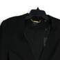 NWT Women Black Long Sleeve Zipper Pocket Open Front Blazer Size 8 image number 3