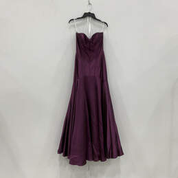 NWT Womens Purple Sweetheart Neck Strapless Back Zip Maxi Dress Size 4