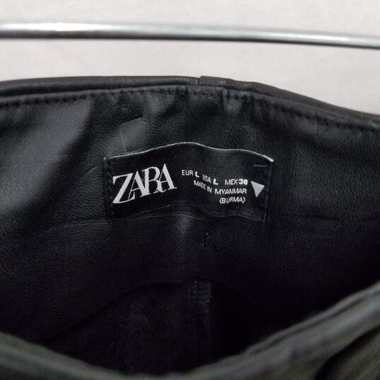 Zara Faux Leather Leggings NWT Size Large image number 3